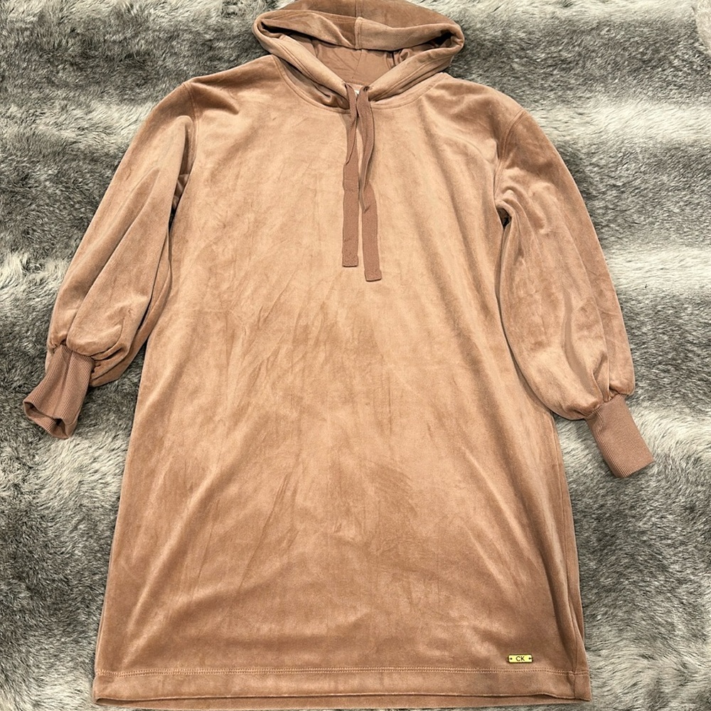 Calvin Klein velour sweater dress